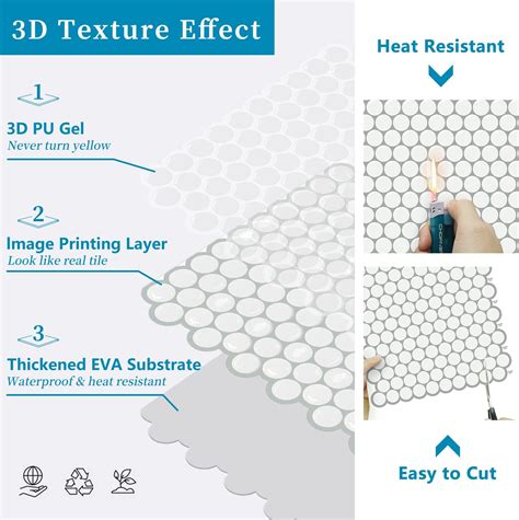 Buy Vamos Tile 10-Sheet Peel and Stick Backsplash Tile - Penny Round ...