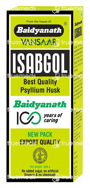 Baidyanath Vansaar Isabgol Psyllium Husk Powder 200 Gm - Uses, Side ...