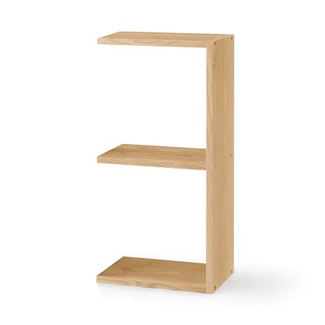 STACKING SHELF / ADDITIONAL / 2 SHELVES / OAK W40*D28.5*H81.5cm | MUJI