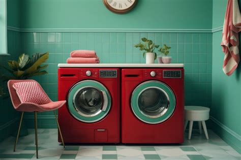 Side-by-Side Top-Load Washer and Dryer Background Aesthetic