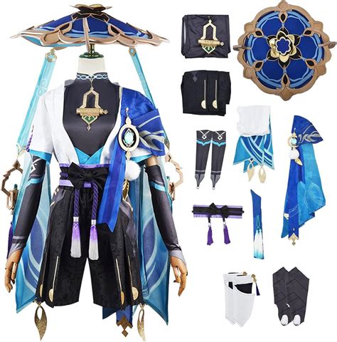 Mr.LQ Genshin Impact Wanderer Cosplay Costume Complete Set with Hats ...
