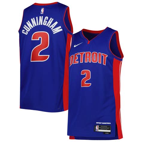 Men's Nike Cade Cunningham Blue Detroit Pistons 2022/23 Swingman Jersey ...