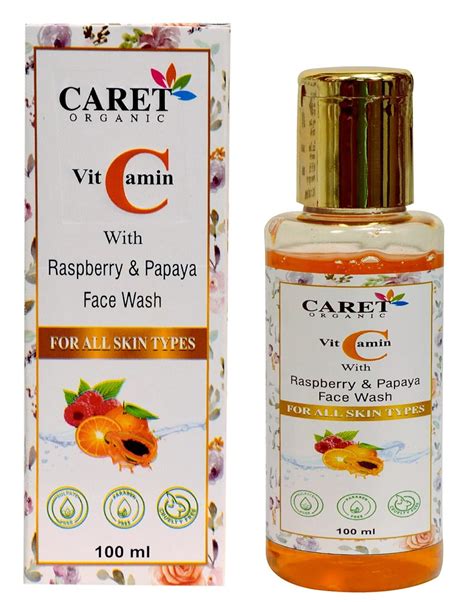 Caret Organic Papaya & Raspberry With Vitamin C Facewash For Skin ...