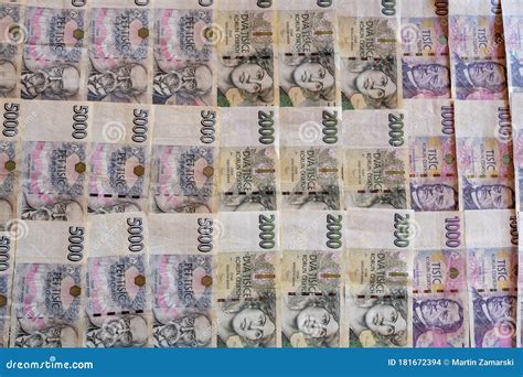 Czech Koruna Banknotes (CZK) 1000 2000 5000, Currency of Czech Republic Stock Photo - Image of ...