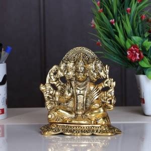 WORLDOFCRAFT Panchmukhi Hanuman Bajrangbali Religious Idol Statue for ...