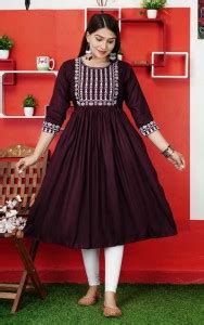 ALI AMAN Women Embroidered Anarkali Kurta - Buy ALI AMAN Women ...