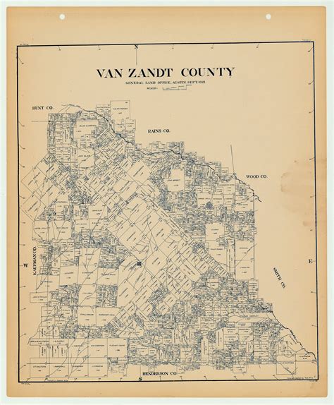 Van Zandt County - Texas General Land Office Map ca. 1926 - The ...