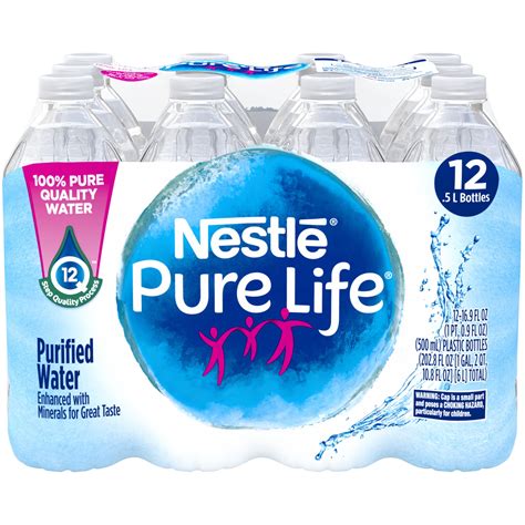 NESTLE PURE LIFE Purified Water 12-16.9 fl. oz. Bottles - Walmart.com ...