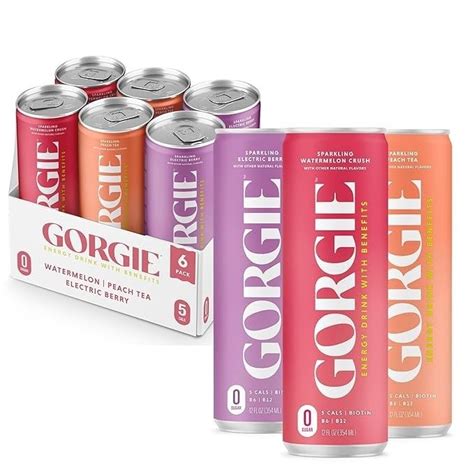 Buy GORGIE Sugar Free Natural Energy Drinks, Sparkling Original Variety ...