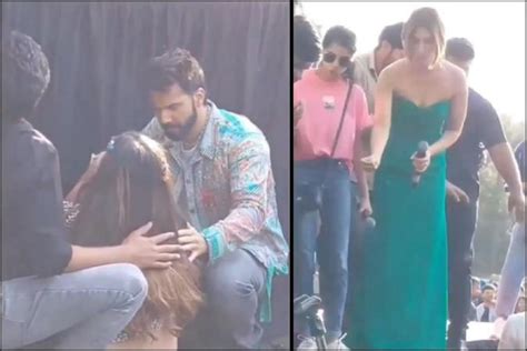 Varun Dhawan's fan faints during Bhediya event; actor jumps down from ...
