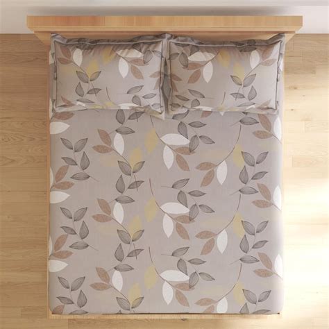 Buy Corsica Elegant Pallav Microfibre Printed 3Pcs Queen Bedsheet Set ...