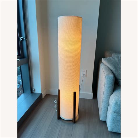 Crate & Barrel Weave Natural Floor Lamp - AptDeco