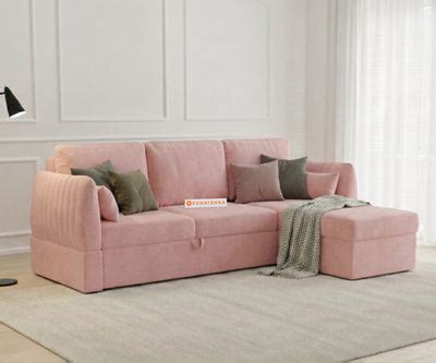 Corbida Sofa 2+L RHS Sofa cum Bed - Pull out Type Space Grey – Furnishka