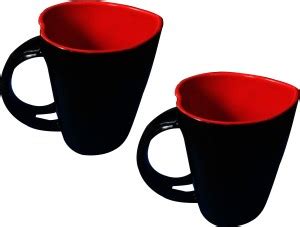 sawan shopping mart Heart Shaped Inner Red (400 ml) Ceramic Coffee-100% ...