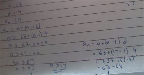 Find the first negative term of the AP 63,59,55 - Brainly.in
