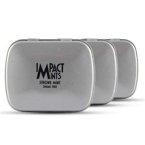 Impact Mints Products Sugar Free Strong Mints 14 Grams-Pack Of 3, 42 ...