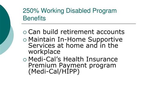 Image result for Working Disabled Program Chart