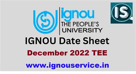 IGNOU Exam Date Sheet 2022 Dec Exam (OUT): TEE Term-End Time Table