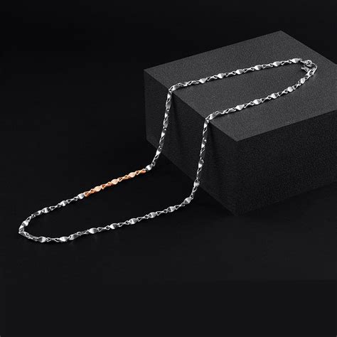 Jewelove™ Chains Men of Platinum | Unique Linked Pt + Rose Gold Chain ...