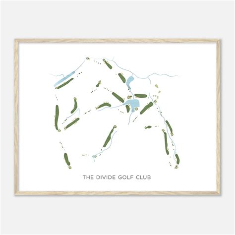 The Divide Golf Club, North Carolina - Modern Watercolor Map | Golfer ...