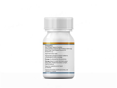 Buy Inlife Vitamin D3 5000 I.U. Cholecalciferol Softgel Capsule Online ...
