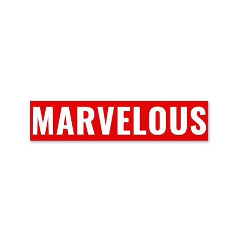 Buy Marvelous Sticker Online | Premium Waterproof Vinyl | STICK IT UP