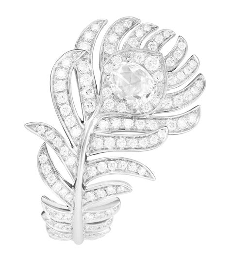 Boucheron White Gold and Diamond Plume de Paon Ring | Harrods IN