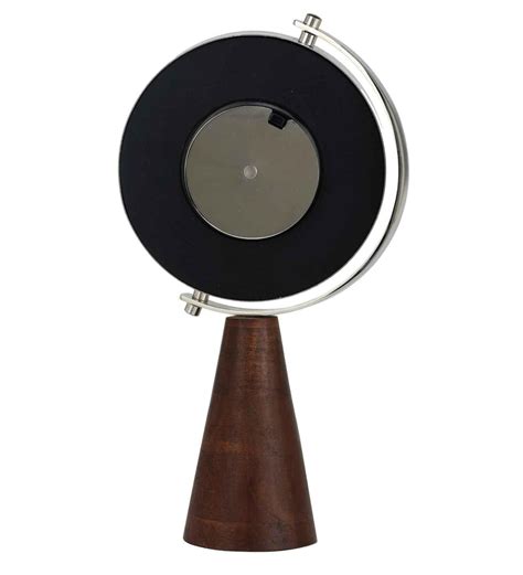 Wood's Pedestal Clock in Reflective Silver