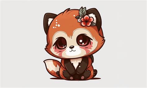 Cute Red Panda Kawaii Clipart Graphic by Poster Boutique · Creative Fabrica