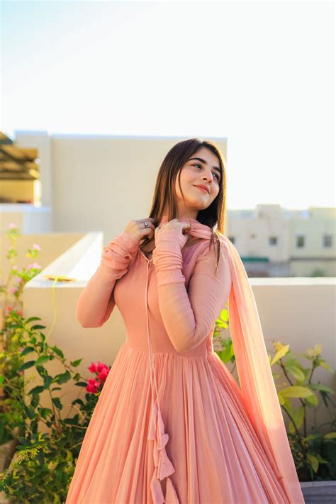 Solid Peach Long Flair Double Layered Anarkali With Dupatta – subhvastra