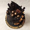 Dark Chocolate Anniversary Cake | Chocolate Drip Cake – Liliyum ...