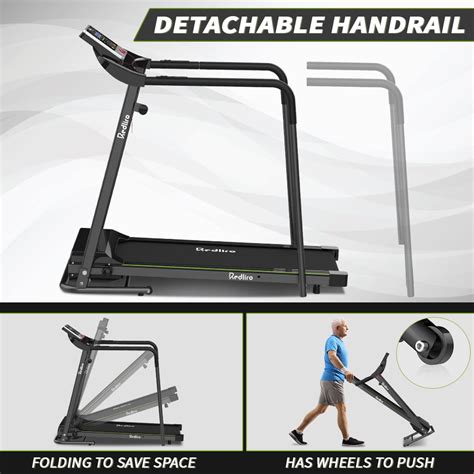 Buy Redliro Walking Pad Treadmill Long Handrails for Mobility/Balance ...