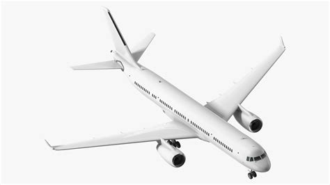 Narrow-Body Jet Airliner Blank Livery Rigged 3D model | 3D Molier ...