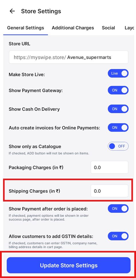 How to add Shipping charges (in Rs.) in online store on Mobile ...