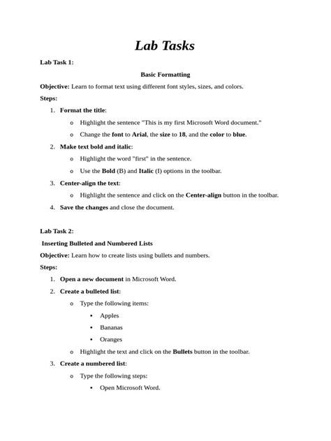 Image result for Task Breakdown in Lab