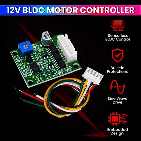 amiciSmart DC 60W Brushless Motor Driver Board – 3A Speed Controller ...