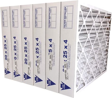United Filter 20x25x4 MERV 11 Furnace Air Filters (Case of 6) - HVAC ...