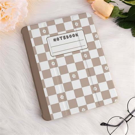 Khaki Notebook iPad Case Cover for iPad Air 3/4/5,ipad 10/9/8,ipad 9.7 10.2 10.9 11 12.9 Inch ...