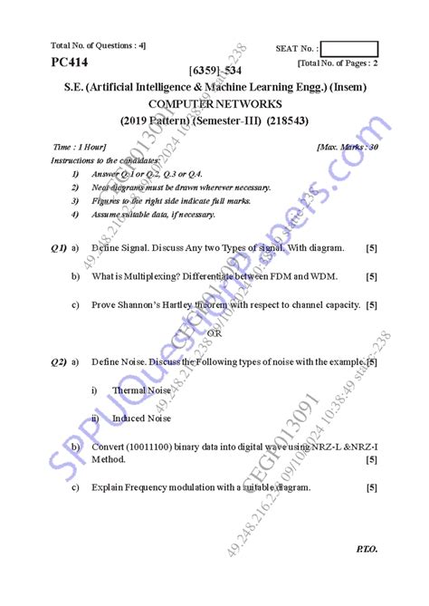 Be aiml-engineering semester-3 2024 october computer-networks-pattern ...