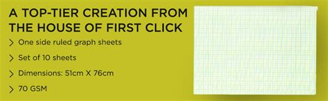 FIRST CLICK Graph Paper Sheets Graph Chart Papers Size:20 x 30 inch (51 ...