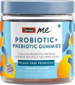 SwisseMe ME Probiotic + Prebiotic Gummies with 1.5 billion CFU of ...