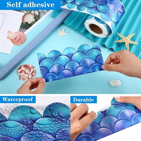 Buy Self Adhesive Border Mermaid Scallops Bulletin Board Border Trim ...