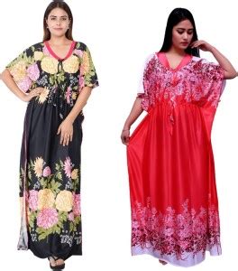 REN STAR Printed Satin Blend Women Kaftan - Buy REN STAR Printed Satin ...