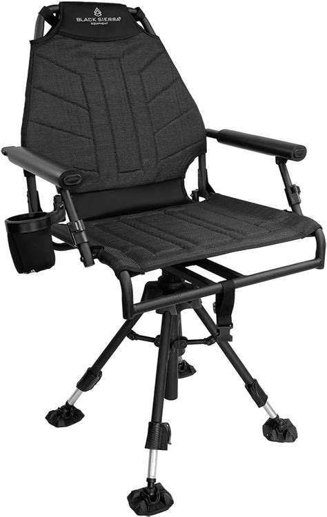 BlackSierraEquipment Black Sierra Silent 360° Swivel Hunting Chair with ...