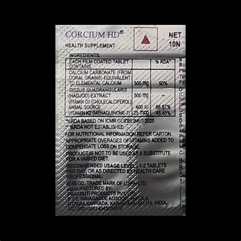 Buy Corcium HD Tablet Online at Best Price | Medkart
