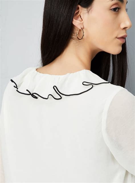 Buy Women Ruffle Detail Top Online at just Rs. 799.0 - 1000013962286 ...