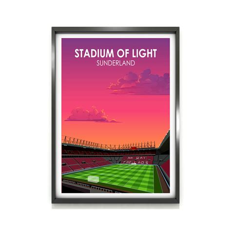 Sunderland Stadium Of Light Heavyweight Art Print - Football Post - Pe ...