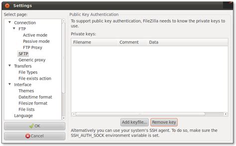 Image result for FileZilla SSH Key