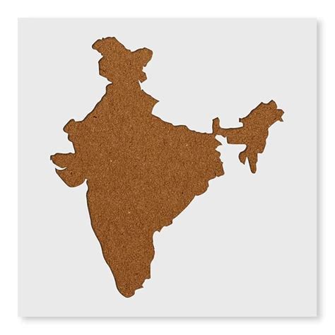 Stencilia India Map Stencils for Art and Craft Painting Small Size 6x6 ...