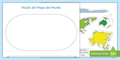 Rompecabezas: Mapa del Mundo - Continentes y Océanos